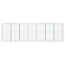 vidaXL horganyzott vas gabion kosár fedéllel 700 x 100 x 200 cm