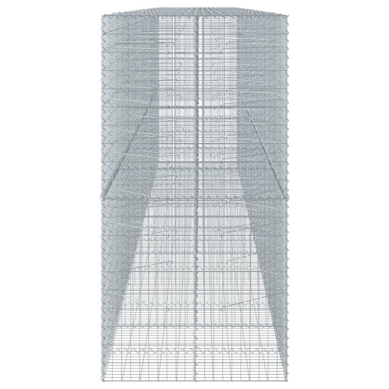 vidaXL horganyzott vas gabion kosár fedéllel 800 x 100 x 200 cm