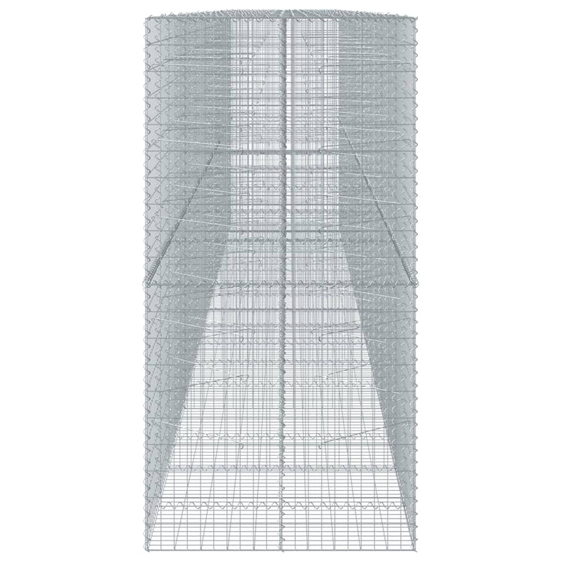 vidaXL horganyzott vas gabion kosár fedéllel 850 x 100 x 200 cm