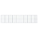 vidaXL horganyzott vas gabion kosár fedéllel 950 x 100 x 200 cm