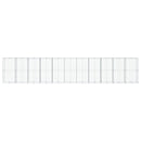 vidaXL horganyzott vas gabion kosár fedéllel 1100 x 100 x 200 cm