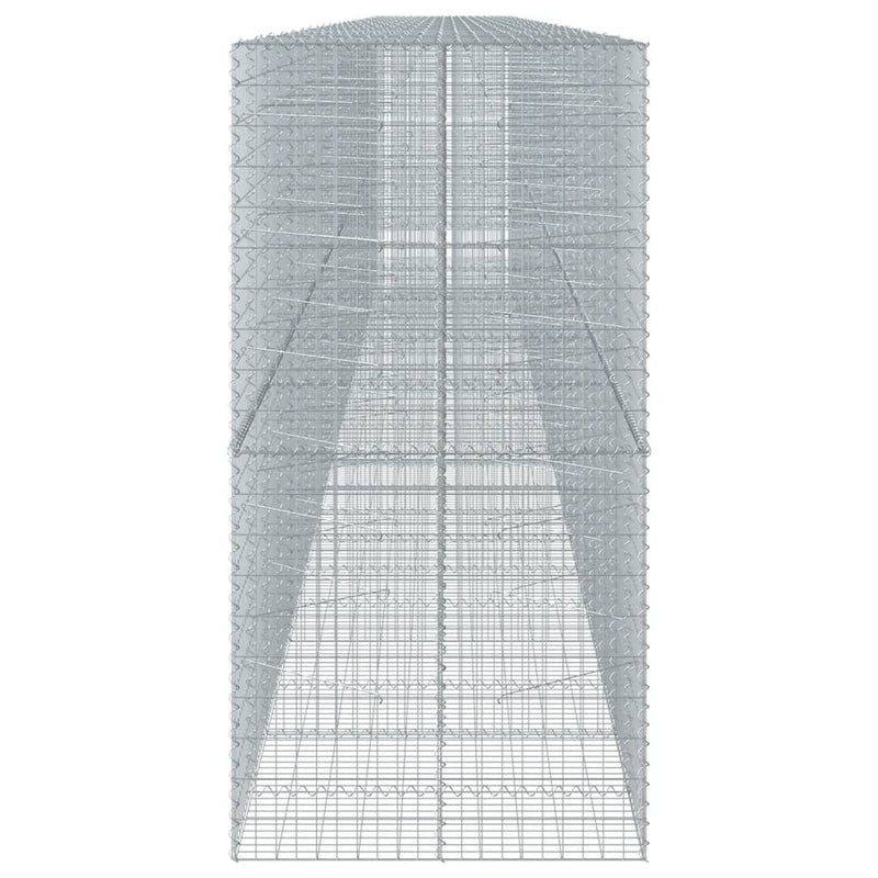 vidaXL horganyzott vas gabion kosár fedéllel 1200 x 100 x 200 cm