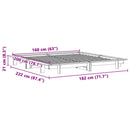 vidaXL fehér tömör fenyőfa ágy matrac nélkül 160 x 200 cm