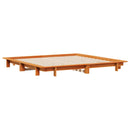 vidaXL viaszbarna tömör fenyőfa ágy matrac nélkül 160 x 200 cm