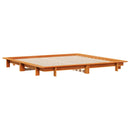 vidaXL viaszbarna tömör fenyőfa ágy matrac nélkül 160 x 200 cm