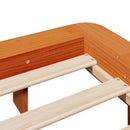 vidaXL viaszbarna tömör fenyőfa ágy matrac nélkül 160 x 200 cm