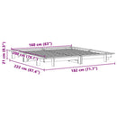 vidaXL viaszbarna tömör fenyőfa ágy matrac nélkül 160 x 200 cm