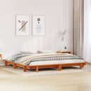 vidaXL viaszbarna tömör fenyőfa ágy matrac nélkül 160 x 200 cm