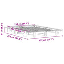 vidaXL fehér tömör fenyőfa ágy matrac nélkül 150 x 200 cm