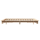 vidaXL tömör fenyőfa ágykeret ágy matrac nélkül 120 x 200 cm