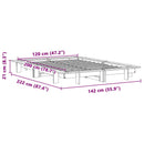 vidaXL tömör fenyőfa ágykeret ágy matrac nélkül 120 x 200 cm