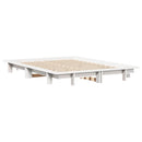 vidaXL fehér tömör fenyőfa ágy matrac nélkül 120 x 200 cm
