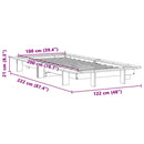 vidaXL tömör fenyőfa ágy matrac nélkül 100 x 200 cm