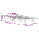 vidaXL fehér tömör fenyőfa ágy matrac nélkül 100 x 200 cm