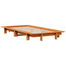 vidaXL viaszbarna tömör fenyőfa ágy matrac nélkül 100 x 200 cm