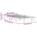 vidaXL tömör fenyőfa ágy matrac nélkül 90 x 200 cm