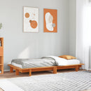 vidaXL viaszbarna tömör fenyőfa ágy matrac nélkül 90 x 200 cm