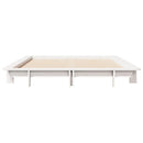 vidaXL fehér tömör fenyőfa ágy matrac nélkül 135 x 190 cm