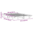 vidaXL fehér tömör fenyőfa ágy matrac nélkül 135 x 190 cm