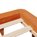 vidaXL viaszbarna tömör fenyőfa ágy matrac nélkül 135 x 190 cm