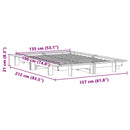 vidaXL viaszbarna tömör fenyőfa ágy matrac nélkül 135 x 190 cm