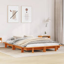 vidaXL viaszbarna tömör fenyőfa ágy matrac nélkül 135 x 190 cm