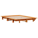 vidaXL viaszbarna tömör fenyőfa ágy matrac nélkül 120 x 190 cm