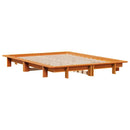 vidaXL viaszbarna tömör fenyőfa ágy matrac nélkül 120 x 190 cm