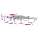 vidaXL viaszbarna tömör fenyőfa ágy matrac nélkül 120 x 190 cm