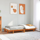 vidaXL viaszbarna tömör fenyőfa ágy matrac nélkül 90 x 190 cm