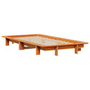 vidaXL viaszbarna tömör fenyőfa ágy matrac nélkül 90 x 190 cm