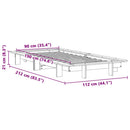 vidaXL viaszbarna tömör fenyőfa ágy matrac nélkül 90 x 190 cm