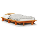 vidaXL viaszbarna tömör fenyőfa ágy matrac nélkül 90 x 190 cm