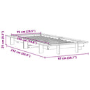 vidaXL viaszbarna tömör fenyőfa ágy matrac nélkül 75 x 190 cm
