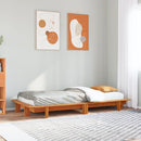 vidaXL viaszbarna tömör fenyőfa ágy matrac nélkül 75 x 190 cm