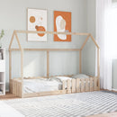 vidaXL tömör fenyőfa házikó gyerekágykeret 80 x 200 cm