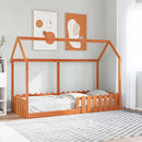 vidaXL viaszbarna tömör fenyőfa házikó gyerekágykeret 80 x 200 cm