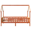 vidaXL viaszbarna tömör fenyőfa házikó gyerekágykeret 90 x 200 cm