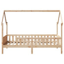 vidaXL tömör fenyőfa házikó gyerekágykeret 80 x 200 cm