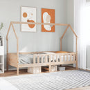 vidaXL tömör fenyőfa házikó gyerekágykeret 80 x 200 cm