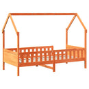 vidaXL viaszbarna tömör fenyőfa házikó gyerekágykeret 80 x 200 cm