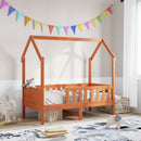 vidaXL viaszbarna tömör fenyőfa házikó gyerekágykeret 70 x 140 cm