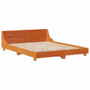 vidaXL viaszbarna tömör fenyőfa ágy matrac nélkül 150 x 200 cm