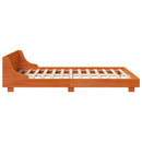 vidaXL viaszbarna tömör fenyőfa ágy matrac nélkül 120 x 200 cm