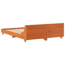 vidaXL viaszbarna tömör fenyőfa ágy matrac nélkül 120 x 200 cm