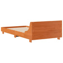 vidaXL viaszbarna tömör fenyőfa ágy matrac nélkül 100 x 200 cm