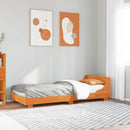 vidaXL viaszbarna tömör fenyőfa ágy matrac nélkül 90 x 200 cm