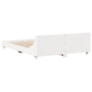 vidaXL fehér tömör fenyőfa ágy matrac nélkül 140x190 cm