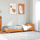 vidaXL viaszbarna tömör fenyőfa ágy matrac nélkül 90 x 190 cm