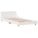 vidaXL fehér tömör fenyőfa ágy matrac nélkül 75 x 190 cm